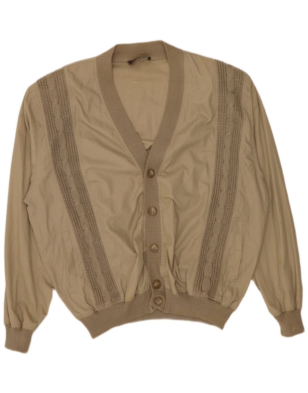 Vintage Mens Bomber Jacket UK 42 XL Beige