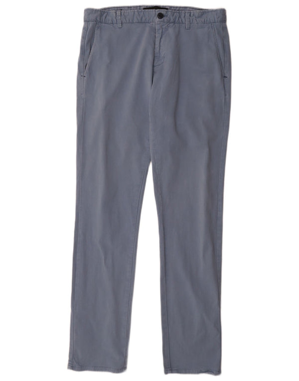 Zara Mens Slim Chino Trousers EU 44 Large W34 L33 Blue