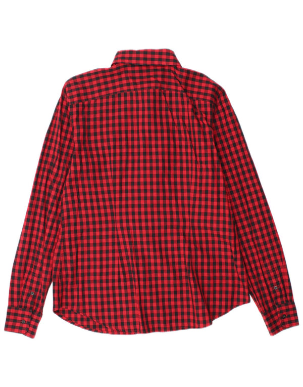 Ralph Lauren Womens Shirt UK 14 Medium Red Gingham Cotton
