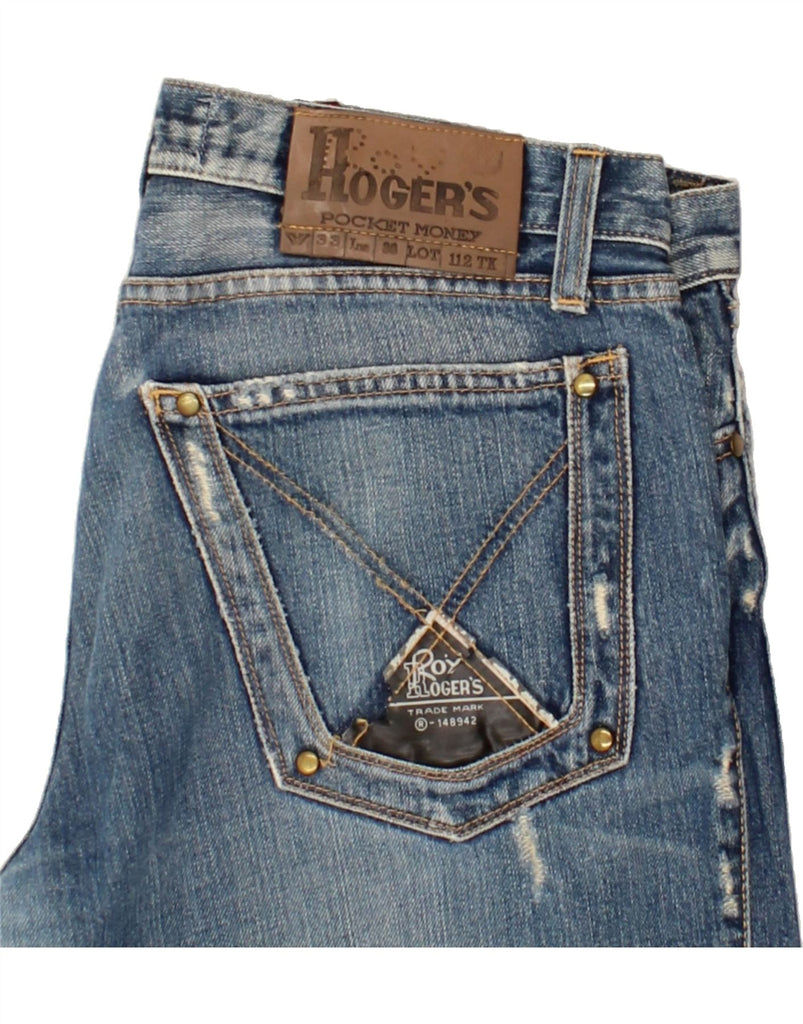 ROY ROGERS Womens Distressed Cropped Jeans W33 L26 Blue Cotton | Vintage Roy Rogers | Thrift | Second-Hand Roy Rogers | Used Clothing | Messina Hembry 