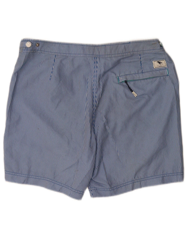 Ted Baker Mens Swimming Shorts Medium  Blue Pinstripe Polyester