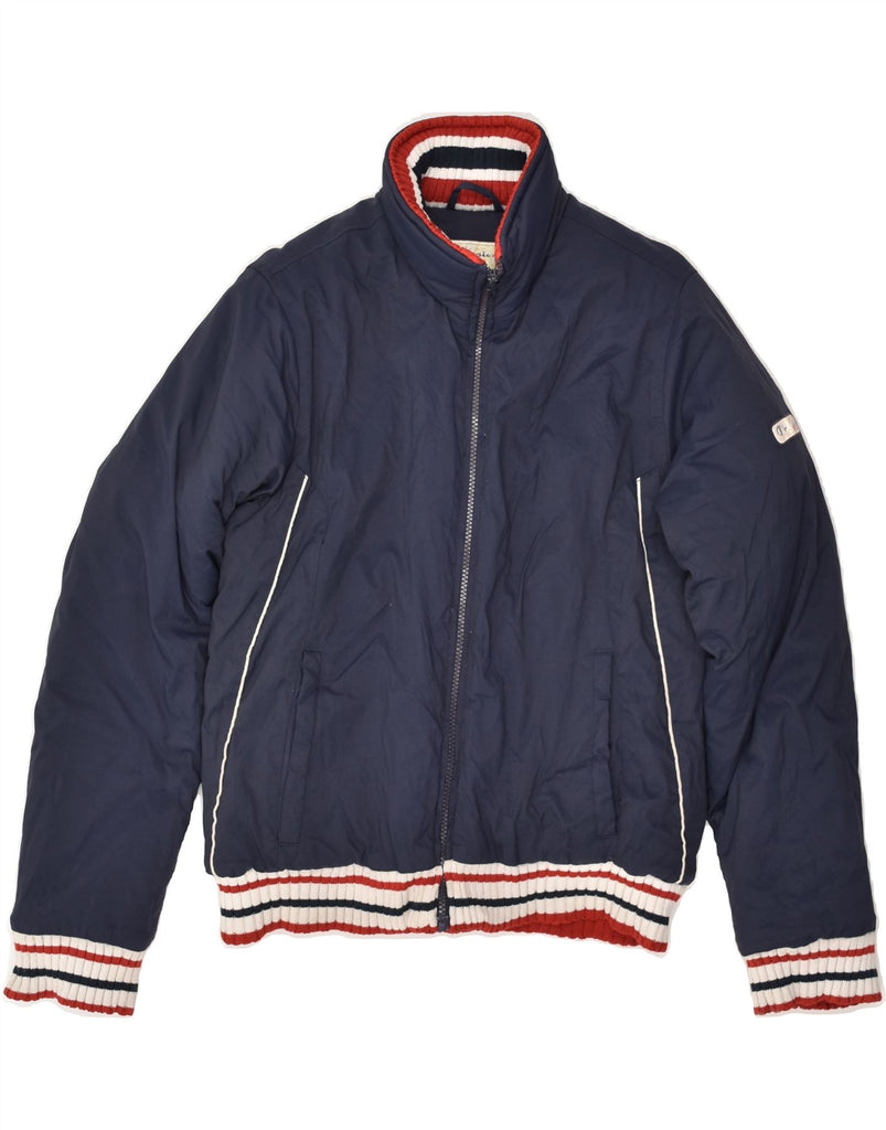 CHAMPION Mens Padded Jacket UK 36 Small Navy Blue Polyamide | Vintage Champion | Thrift | Second-Hand Champion | Used Clothing | Messina Hembry 