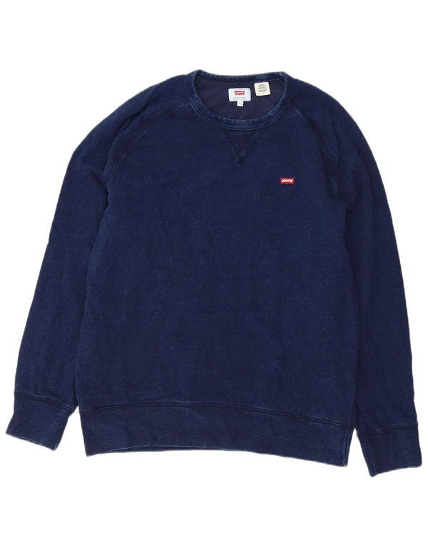 Levi's Mens Sweatshirt Jumper Medium Navy Blue Cotton