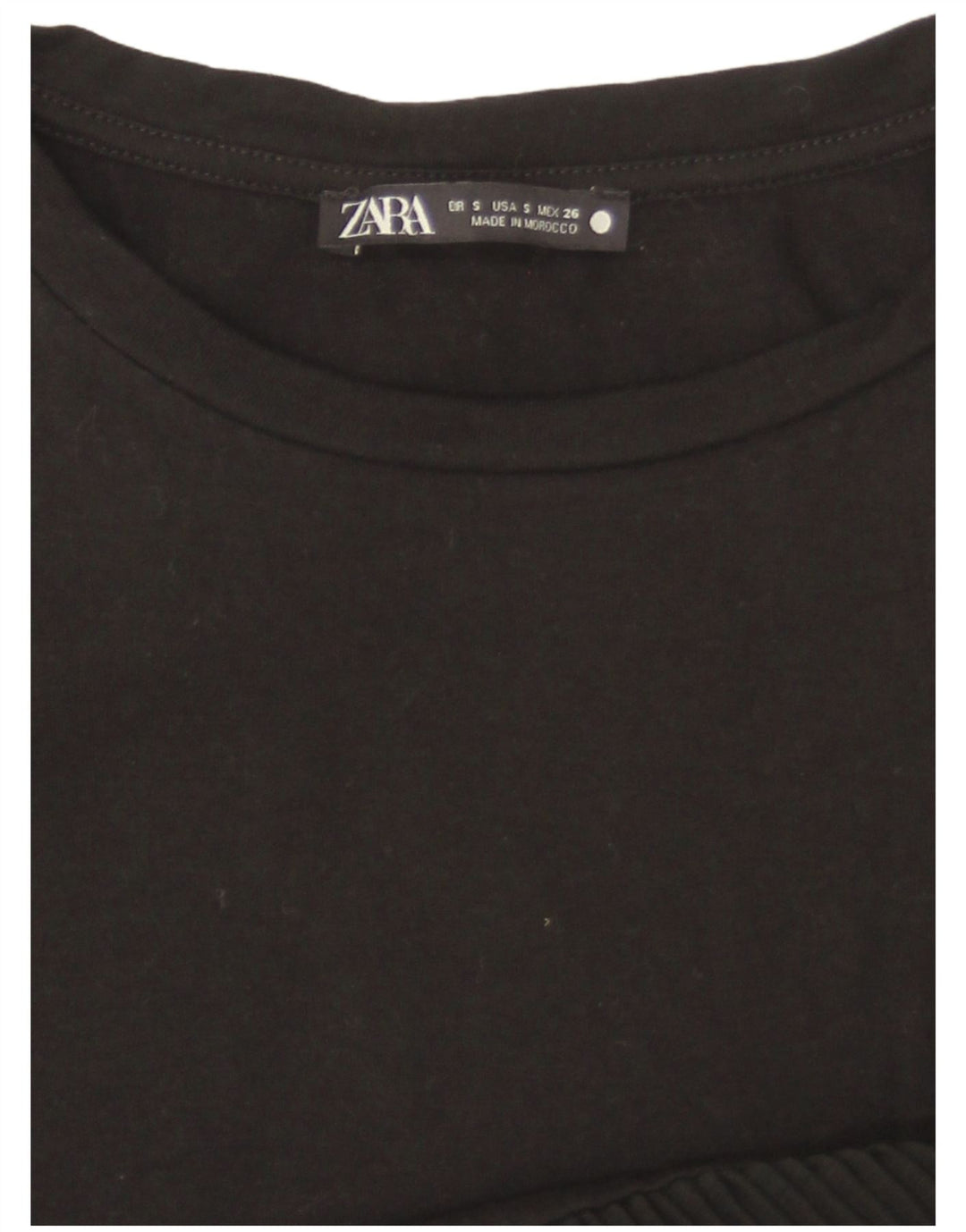 Zara Womens T-Shirt Top UK 10 Small Black