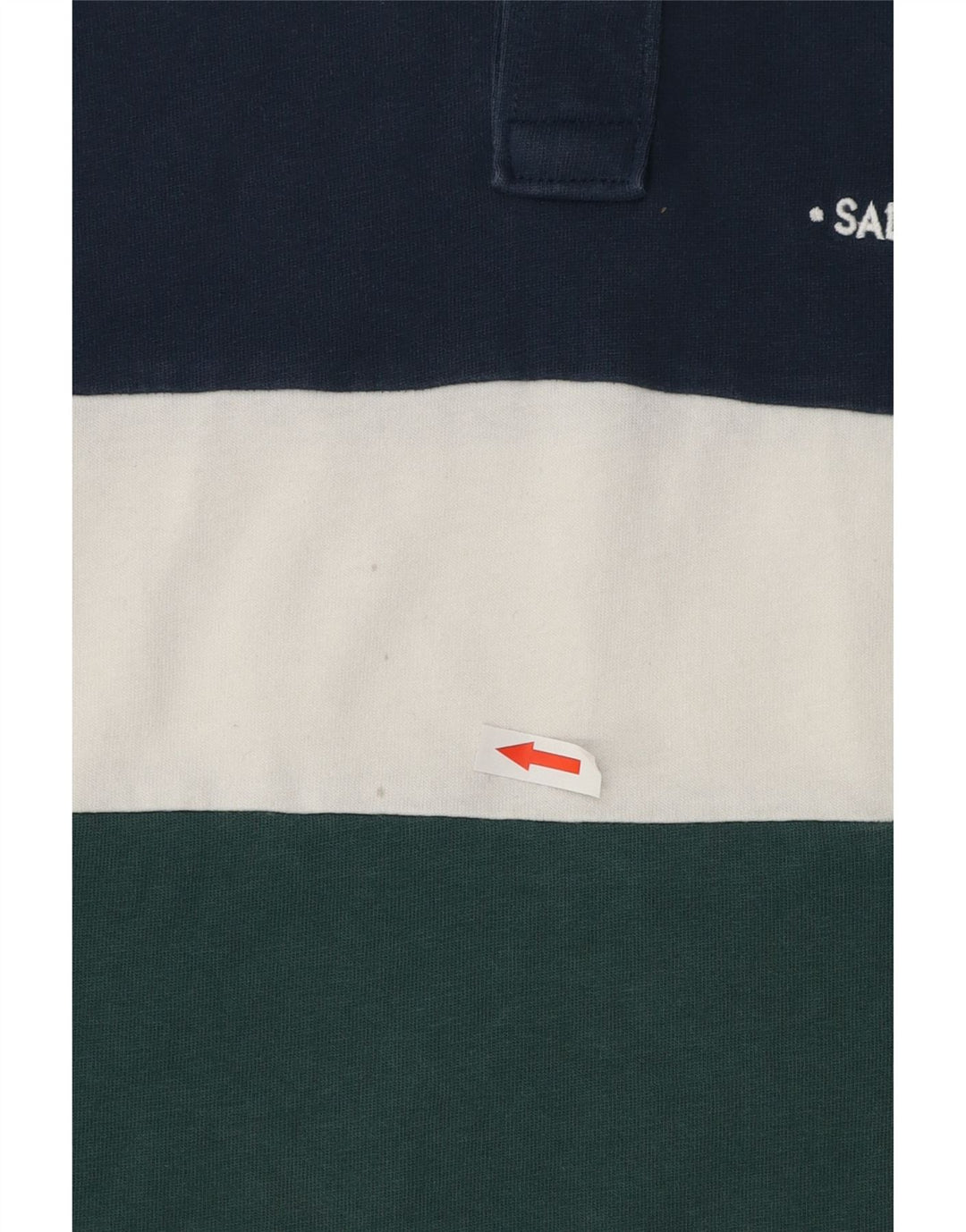 Crew Clothing Mens Polo Shirt Medium Blue Colourblock Cotton