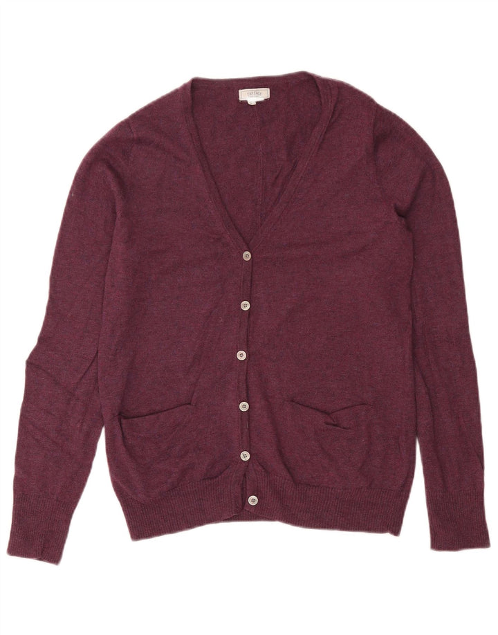 Fat Face Womens Cardigan Sweater UK 12 Medium Burgundy Wool