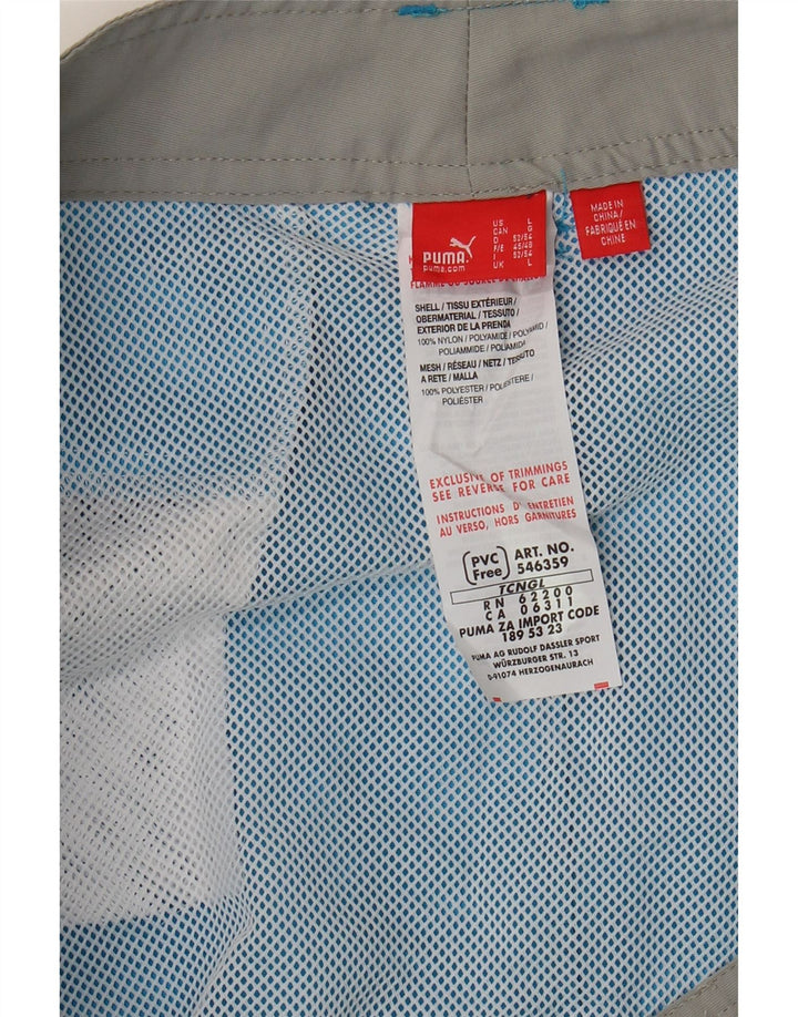 Puma Mens Graphic Swimming Shorts Large Blue Polyester