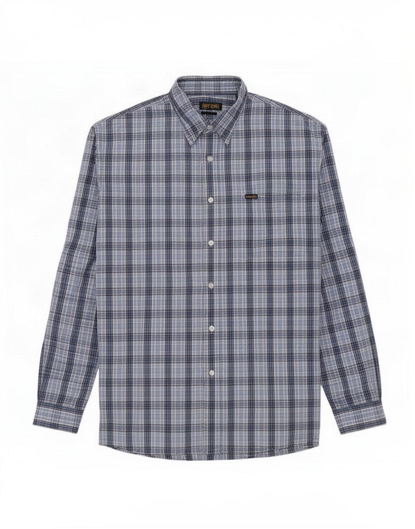 Wrangler Mens Shirt XL Blue Check Cotton