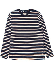 FAT FACE Mens Top Long Sleeve Large Navy Blue Striped Cotton