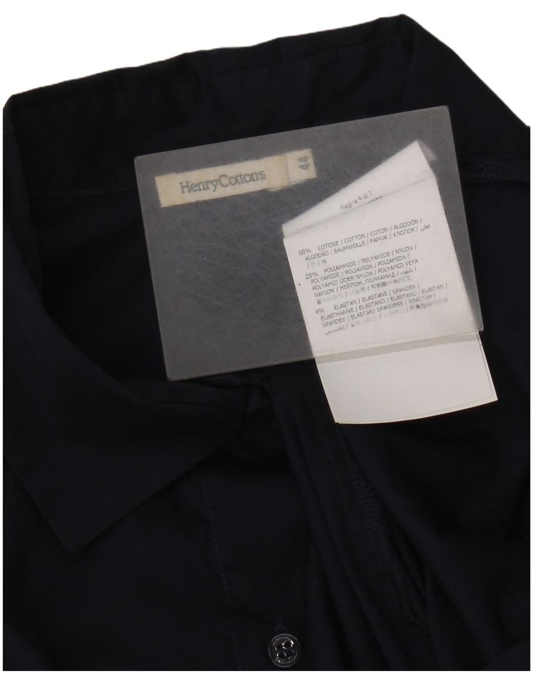 Henry s Womens Short Sleeve Shirt Blouse IT 44 Medium Navy Blue