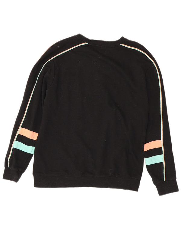 Fila Womens Graphic Sweatshirt Jumper UK 8 Small Black Cotton