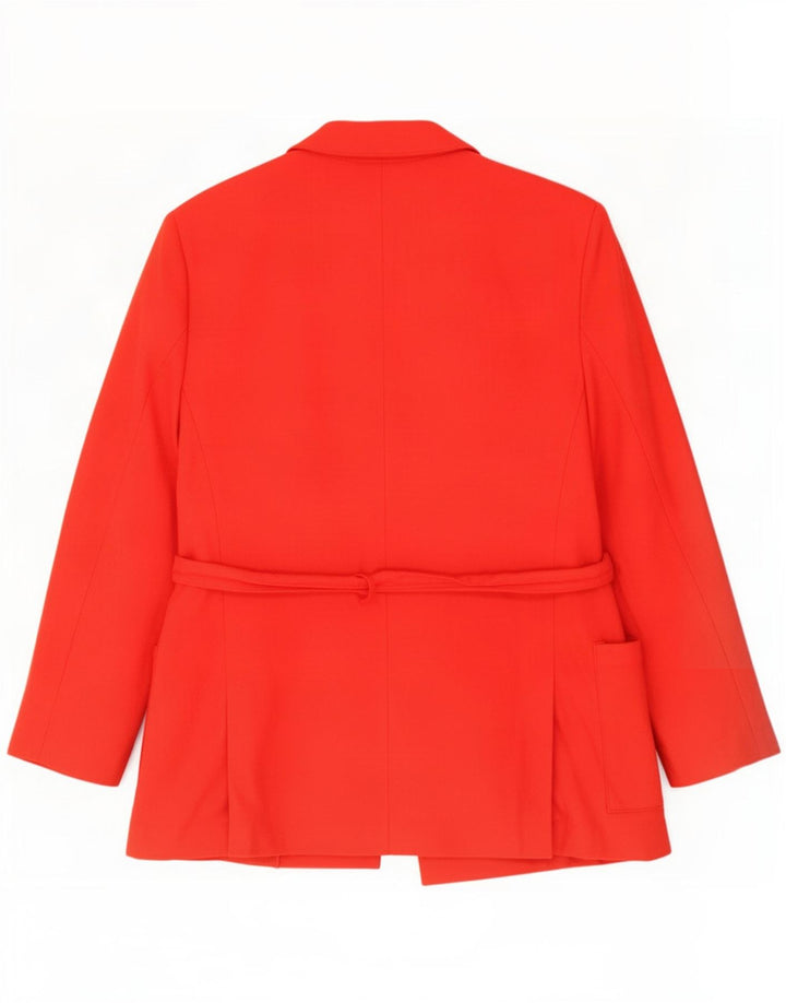 Vintage Womens Blazer Jacket UK 14 Medium Red Virgin Wool