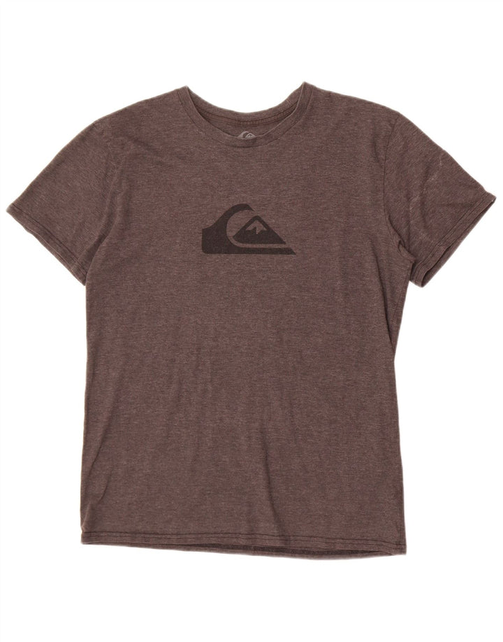 Quiksilver Mens Modern Fit Graphic T-Shirt Top Medium Grey Cotton