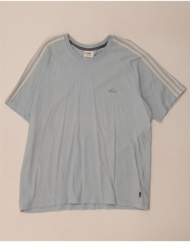 Adidas Mens T-Shirt Top XL Blue Cotton