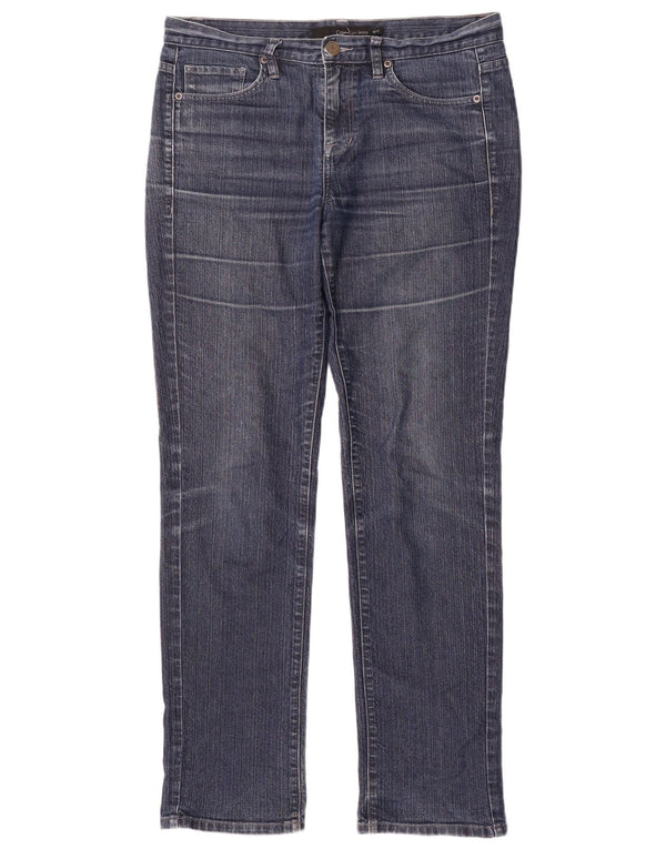 Calvin Klein Womens Straight Jeans US 10 Medium W30 L32 Navy Blue Cotton