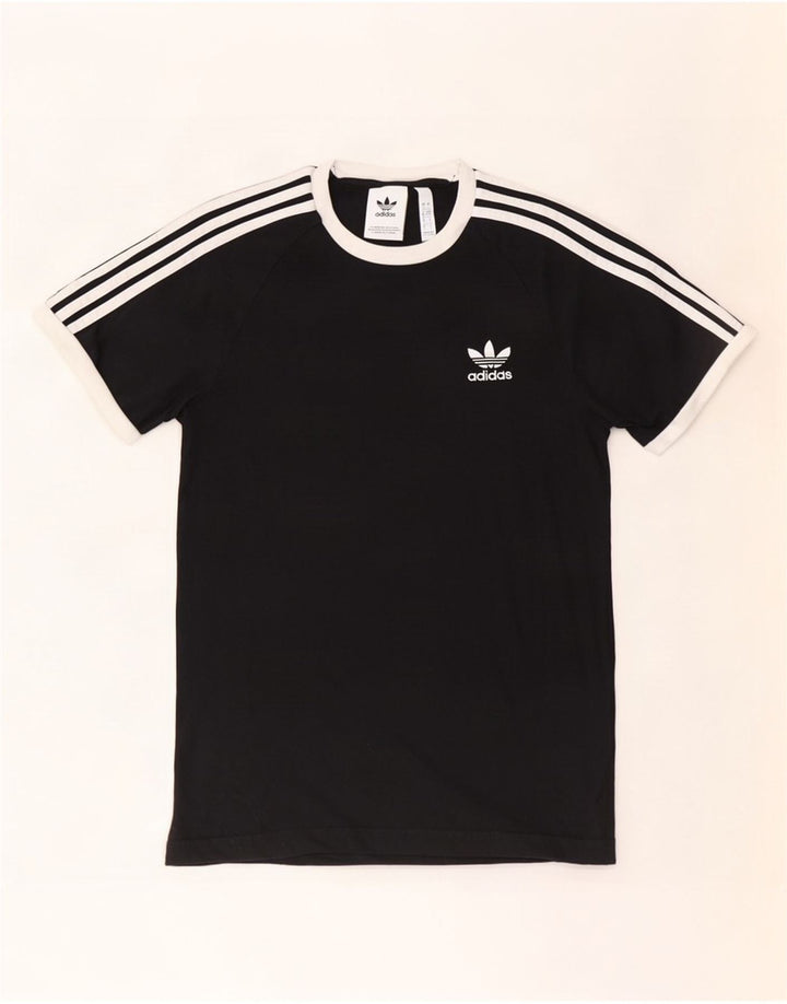 Adidas Mens T-Shirt Top Small Black Cotton