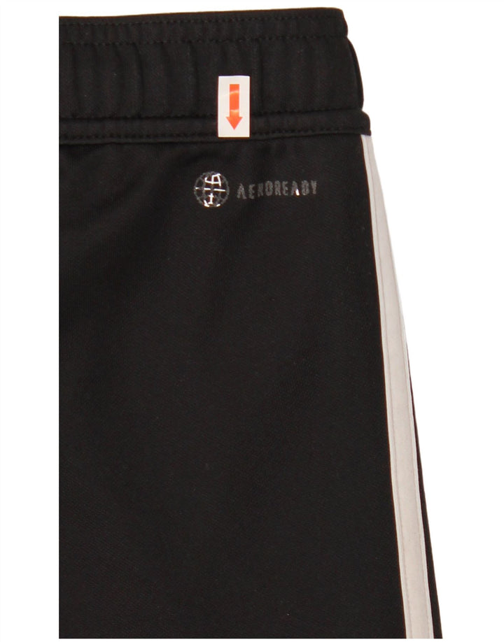 Adidas Boys Aeroready Tracksuit Trousers 11-12 Years Black Polyester