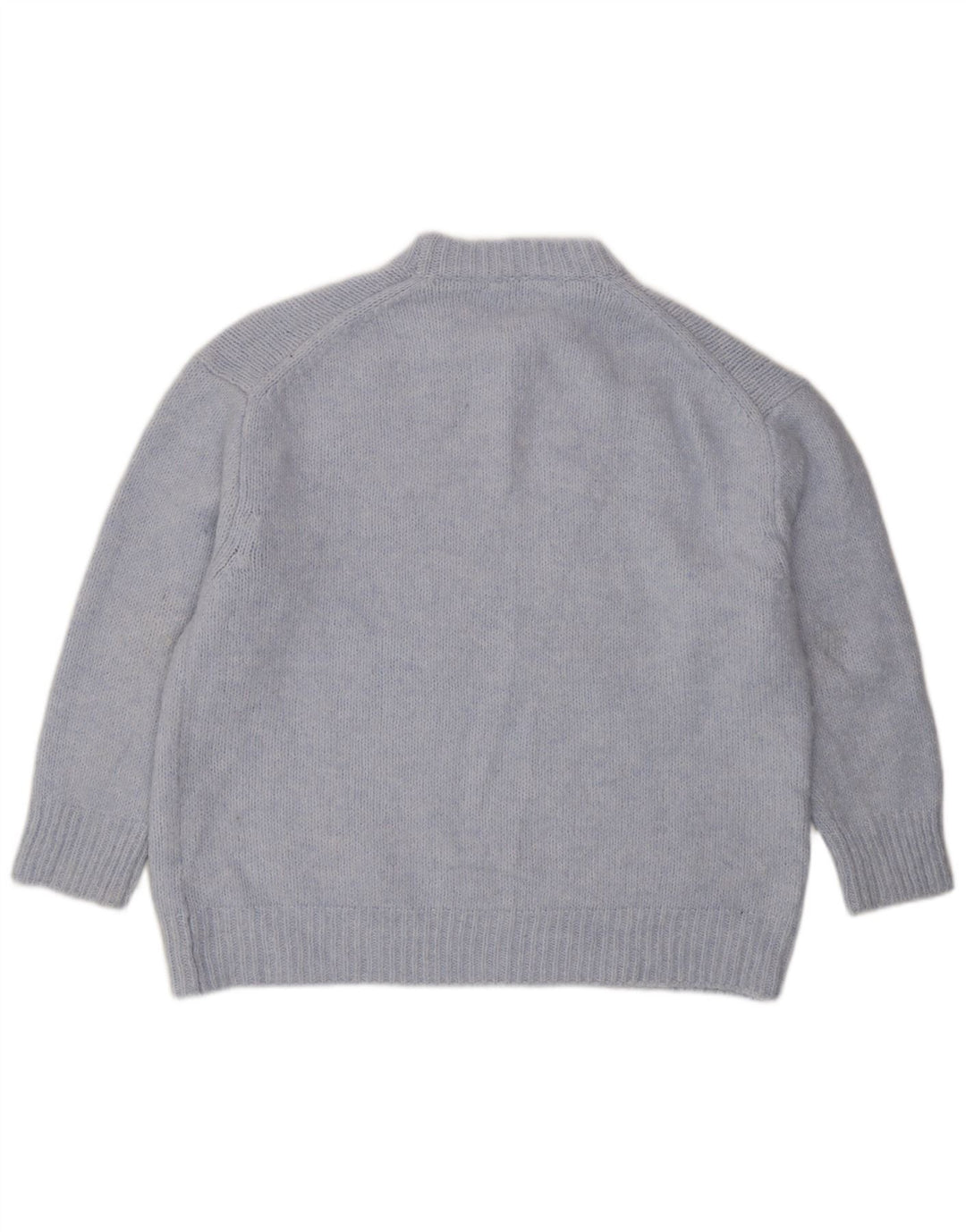 Zara Womens Oversized Crew Neck Jumper Sweater UK 16 Large Blue