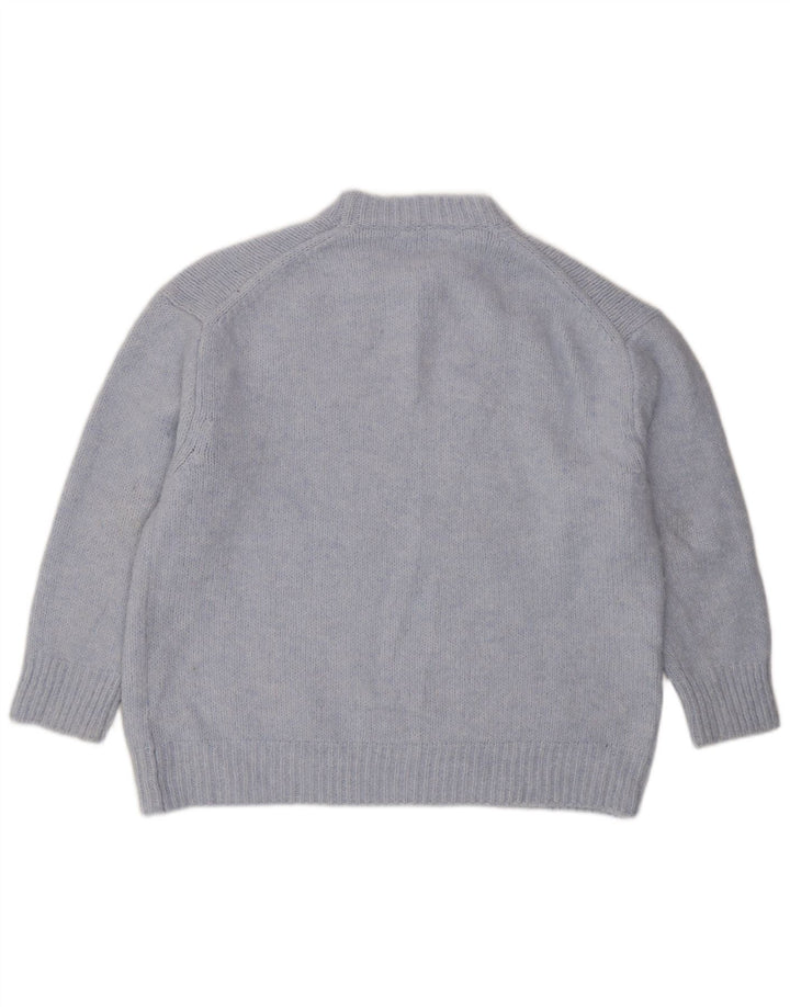 Zara Womens Oversized Crew Neck Jumper Sweater UK 16 Large Blue