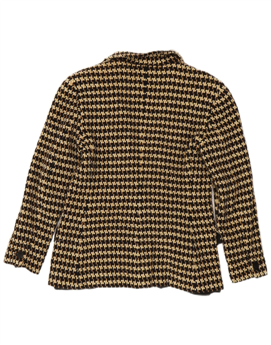 Marella Womens 1 Button Blazer Jacket UK 14 Large Brown Houndstooth