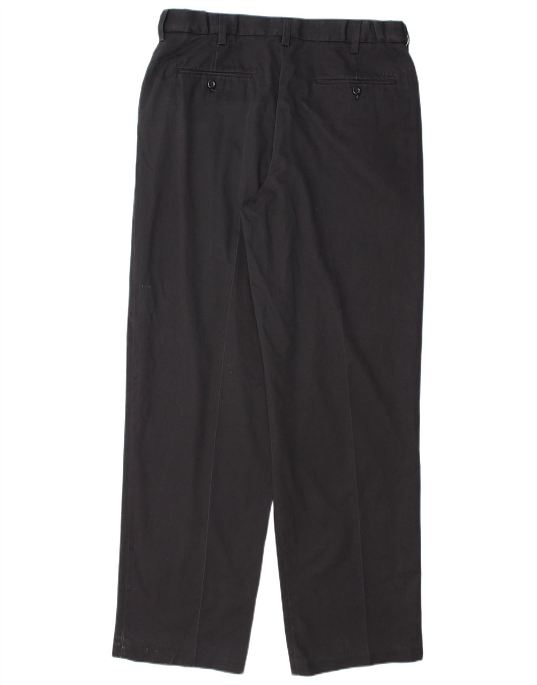 IZOD Mens Straight Chino Trousers W34 L34 Navy Blue Cotton