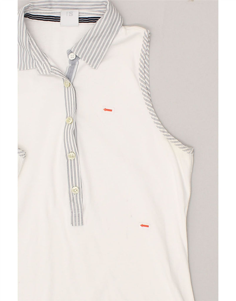 NORTH SAILS Womens Sleeveless Polo Shirt UK 8 Small White Vintage North Sails and Second-Hand North Sails from Messina Hembry 