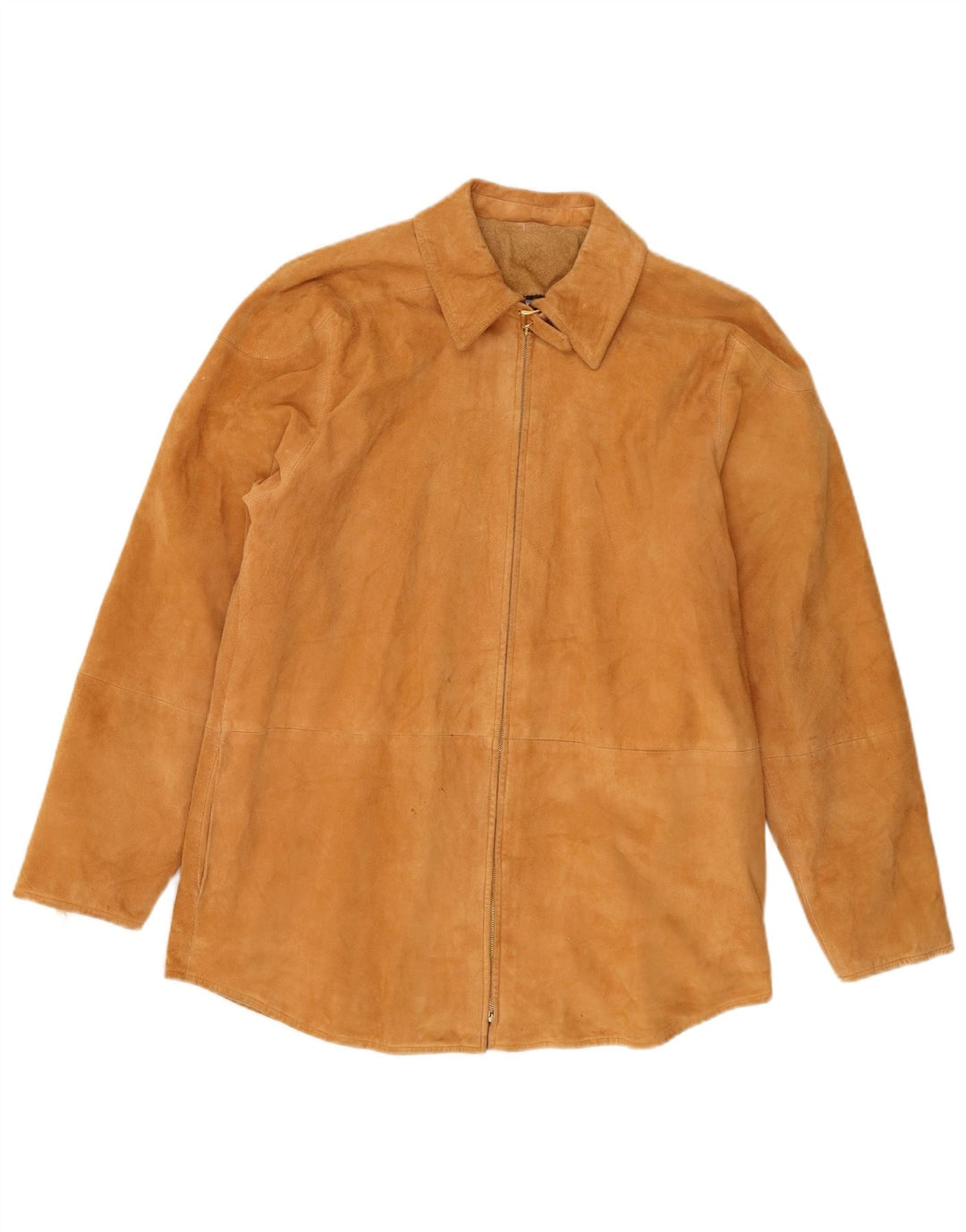 Escada Womens Suede Jacket UK 14 Medium Brown Leather