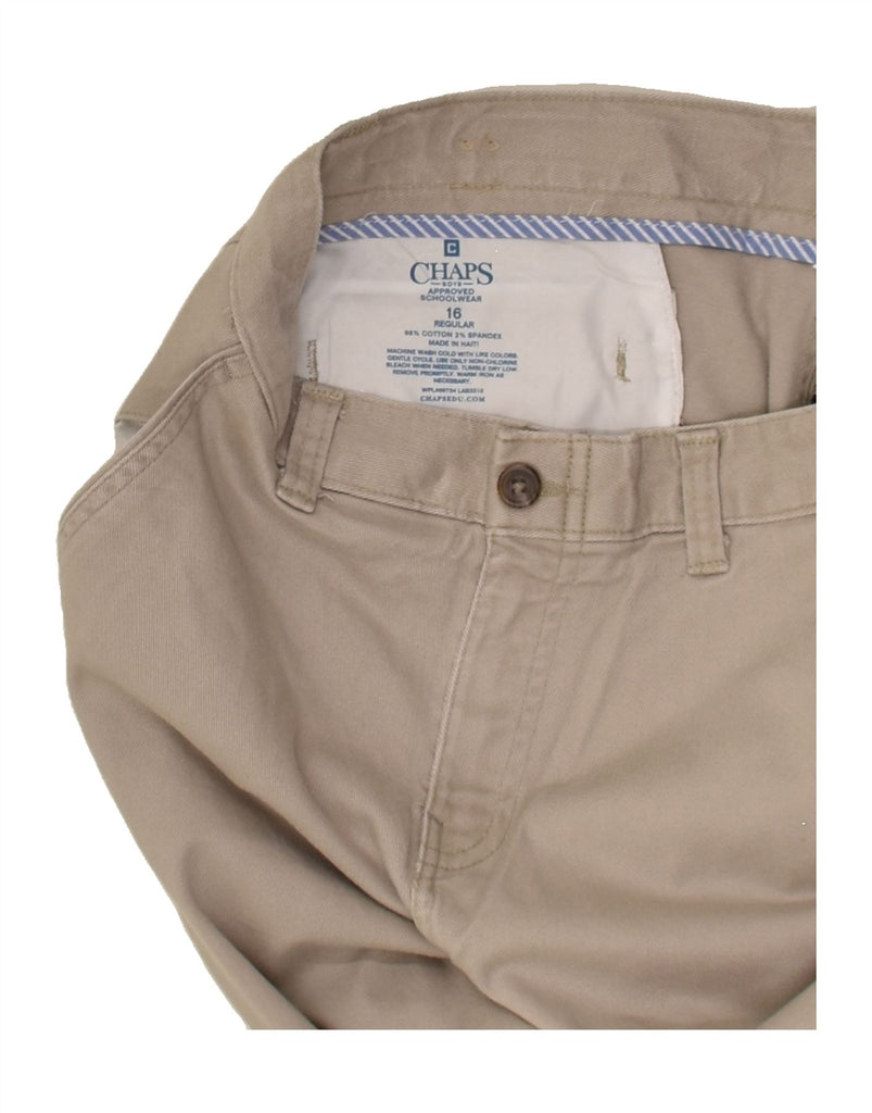 CHAPS Boys Straight Chino Trousers 15-16 Years W30 L28 Beige Cotton | Vintage Chaps | Thrift | Second-Hand Chaps | Used Clothing | Messina Hembry 