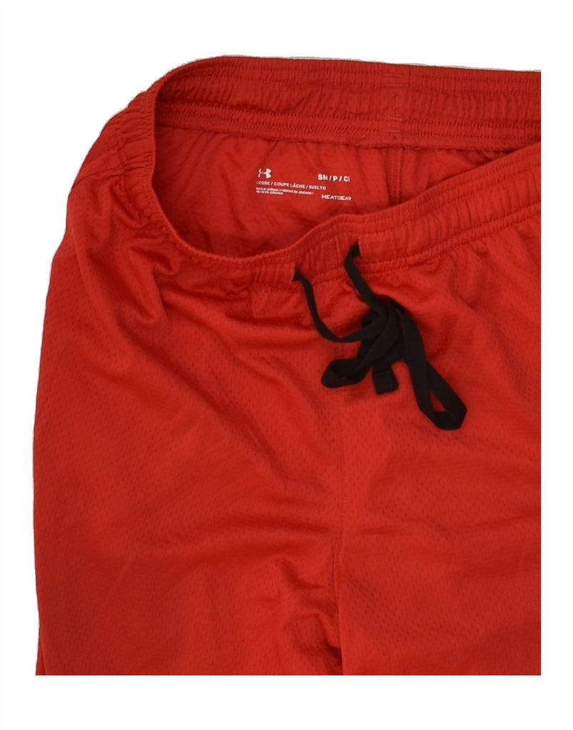 UNDER ARMOUR Mens Graphic Sport Shorts Small Red Polyester | Vintage Under Armour | Thrift | Second-Hand Under Armour | Used Clothing | Messina Hembry 