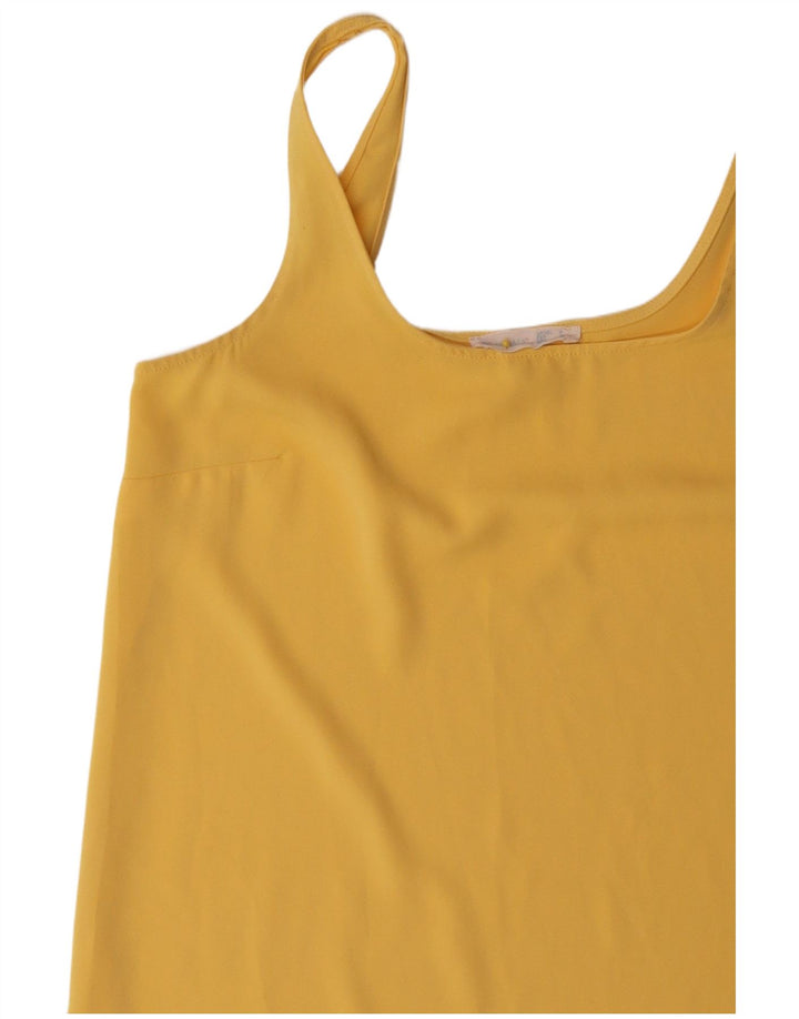 PRIMARK Womens Cami Top UK 8 Small  Yellow Polyester
