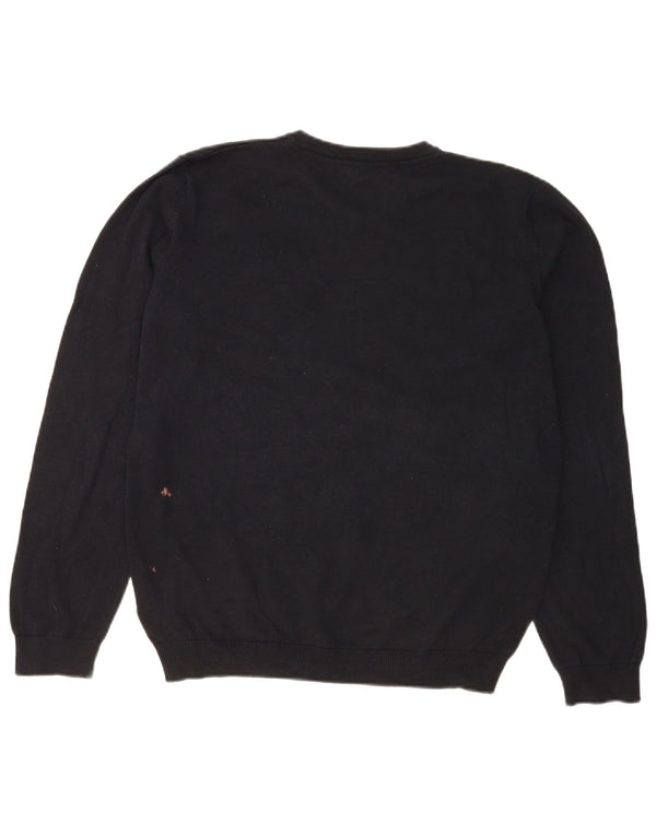 Marks & Spencer Boys V-Neck Jumper Sweater 15-16 Years Black Cotton
