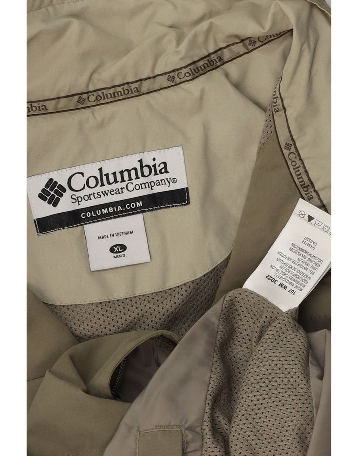 Columbia Mens Bomber Jacket UK 42 XL Khaki Polyester