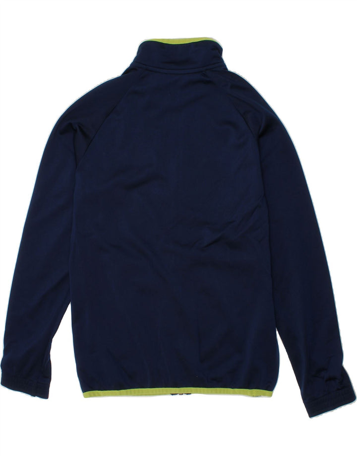 ADIDAS Boys Graphic Tracksuit Top Jacket 9-10 Years Navy Blue Polyester Vintage Adidas and Second-Hand Adidas from Messina Hembry 
