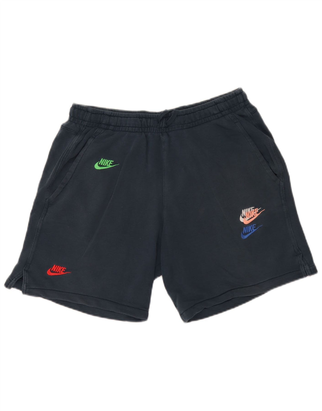 Nike Mens Graphic Sport Shorts Medium Navy Blue Cotton