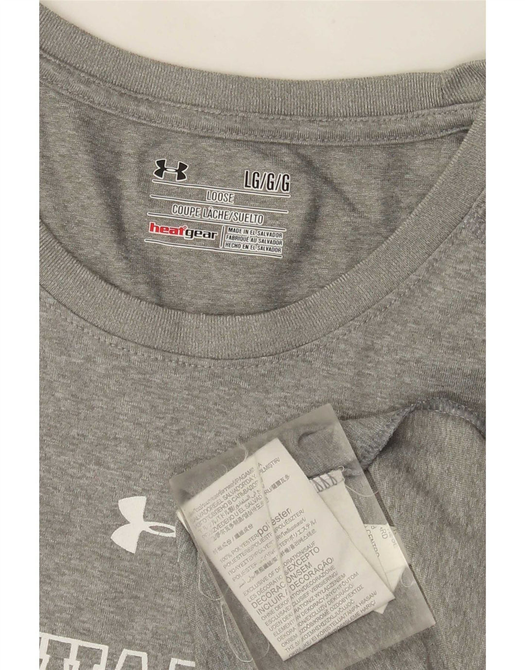 Under Armour Mens Milwaukee Graphic T-Shirt Top Large Grey Polyester