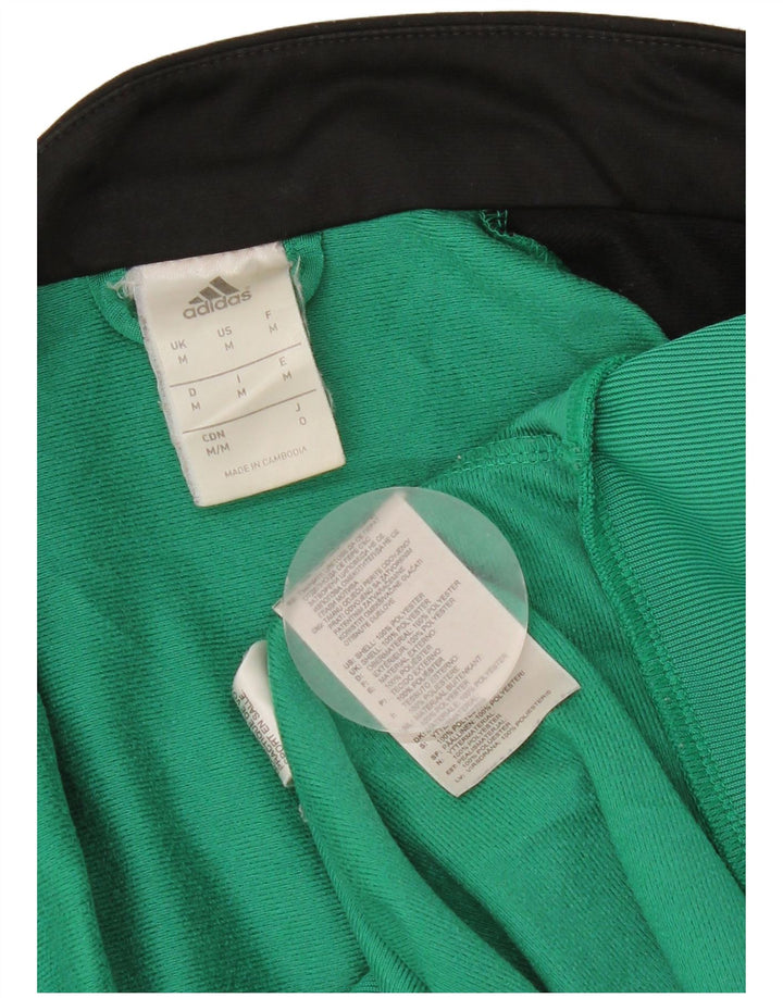 Adidas Mens Tracksuit Top Jacket Medium Green Colourblock Polyester