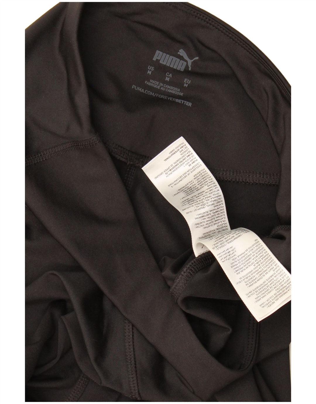 Puma Womens Capri Leggings UK 14 Medium Black Polyester