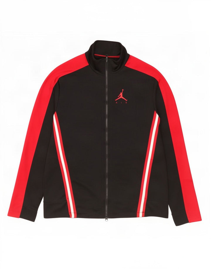 Jordan Mens Tracksuit Top Jacket Large Black Colourblock Polyester