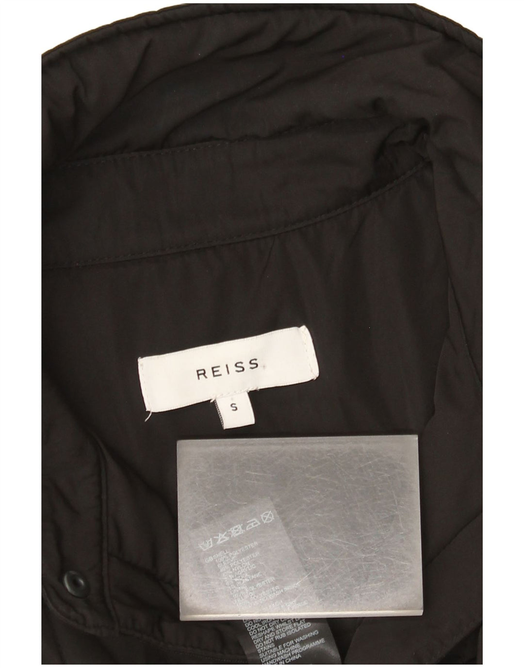 Reiss Mens Padded Jacket UK 36 Small Black Polyester