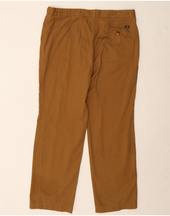 Marks & Spencer Mens Regular Fit Chino Trousers W36 L31 Brown Cotton