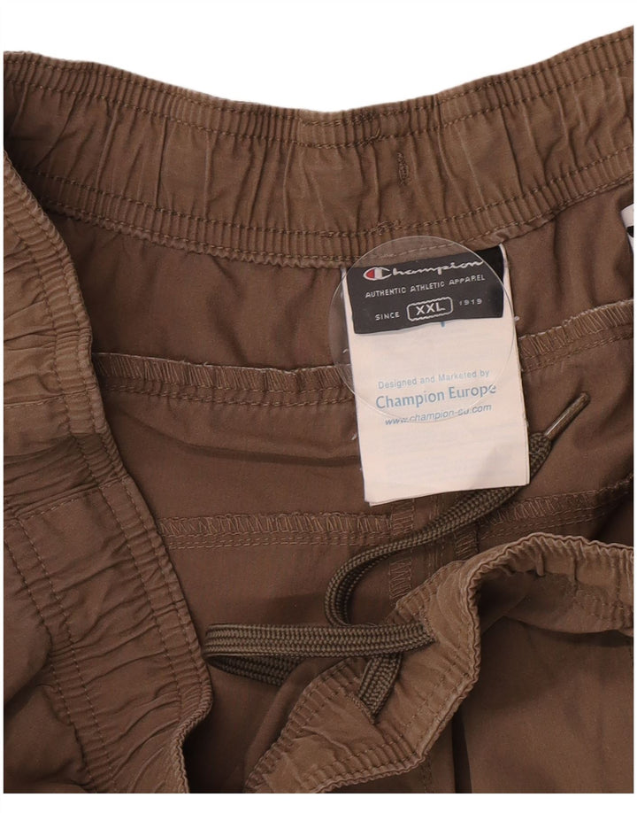 Champion Womens Capri Tracksuit Trousers 2XL  Brown Cotton
