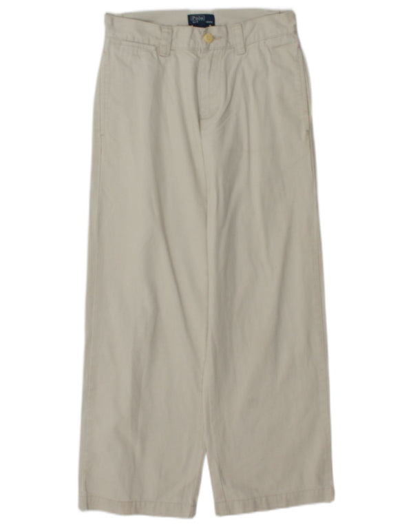 Polo Ralph Lauren Boys Wide Leg Chino Trousers 9-10 Years W24 L24 Beige