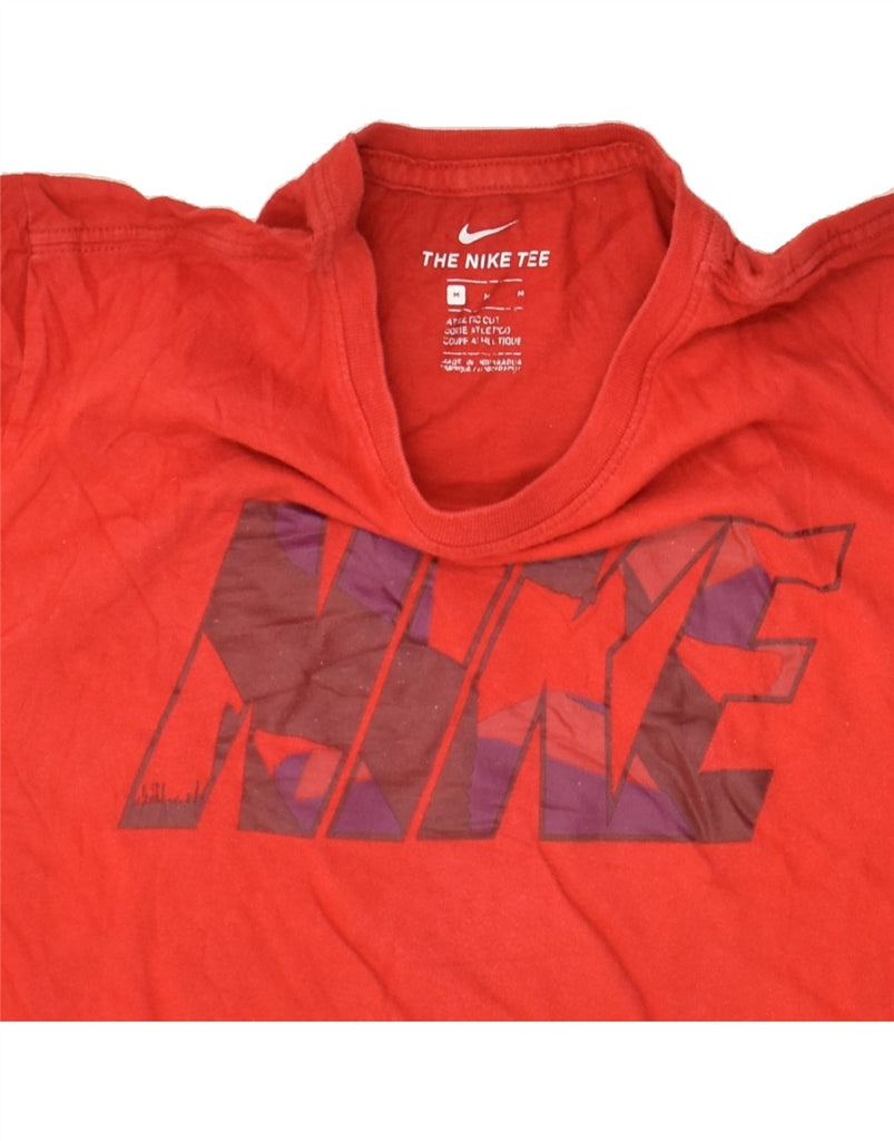 NIKE Mens Athletic Cut Graphic T-Shirt Top Medium Red | Vintage Nike | Thrift | Second-Hand Nike | Used Clothing | Messina Hembry 