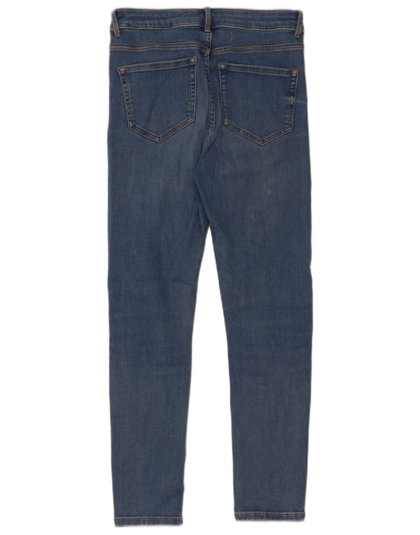 Marks & Spencer Womens Skinny Jeans UK 8 Small W28 L26 Blue Cotton