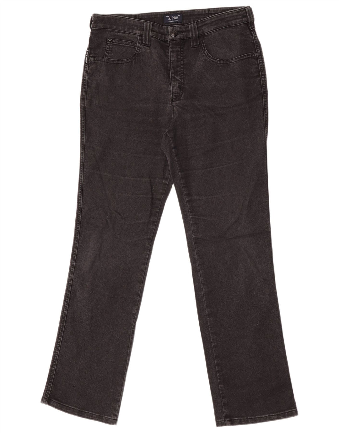 Armani Womens Straight Jeans W30 L30 Black Cotton