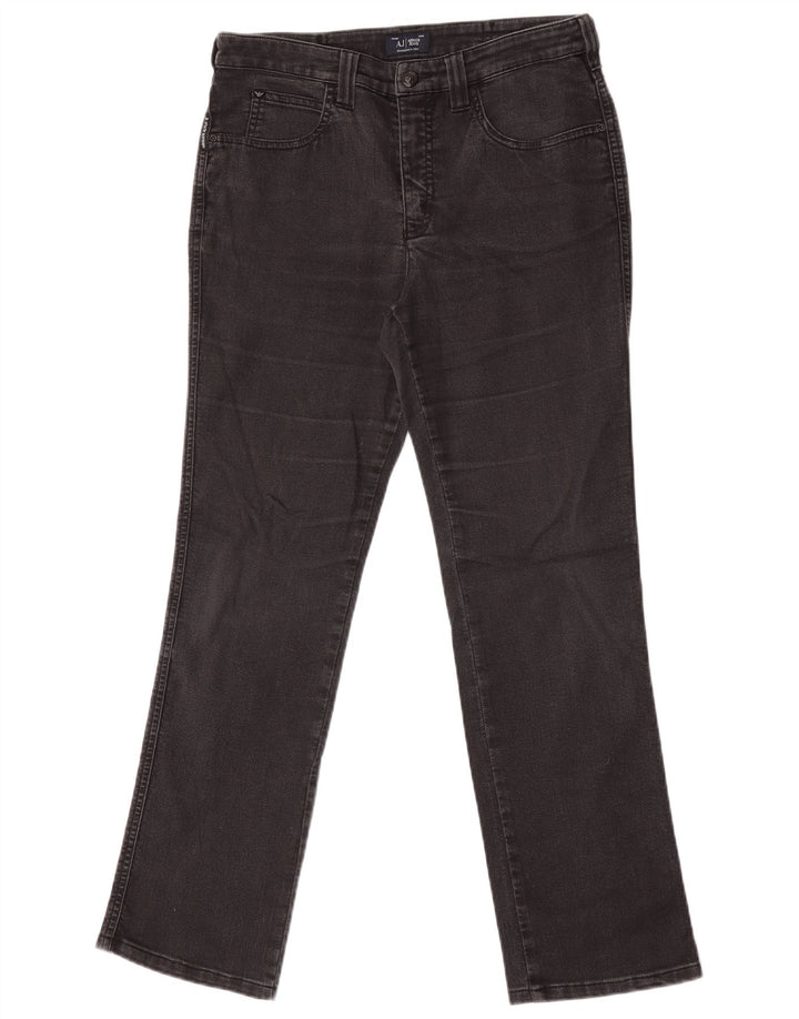 Armani Womens Straight Jeans W30 L30 Black Cotton