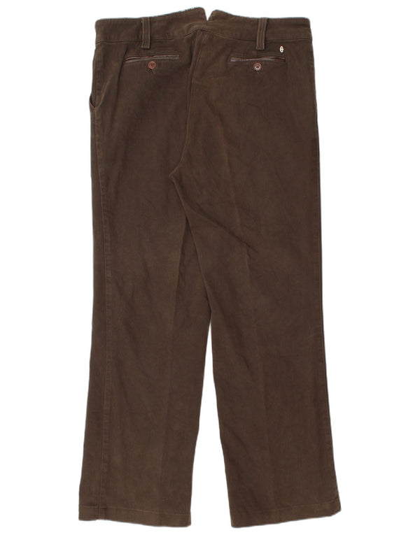 Conte of Florence Mens Straight Chino Trousers IT 50 Large W34 L30 Brown