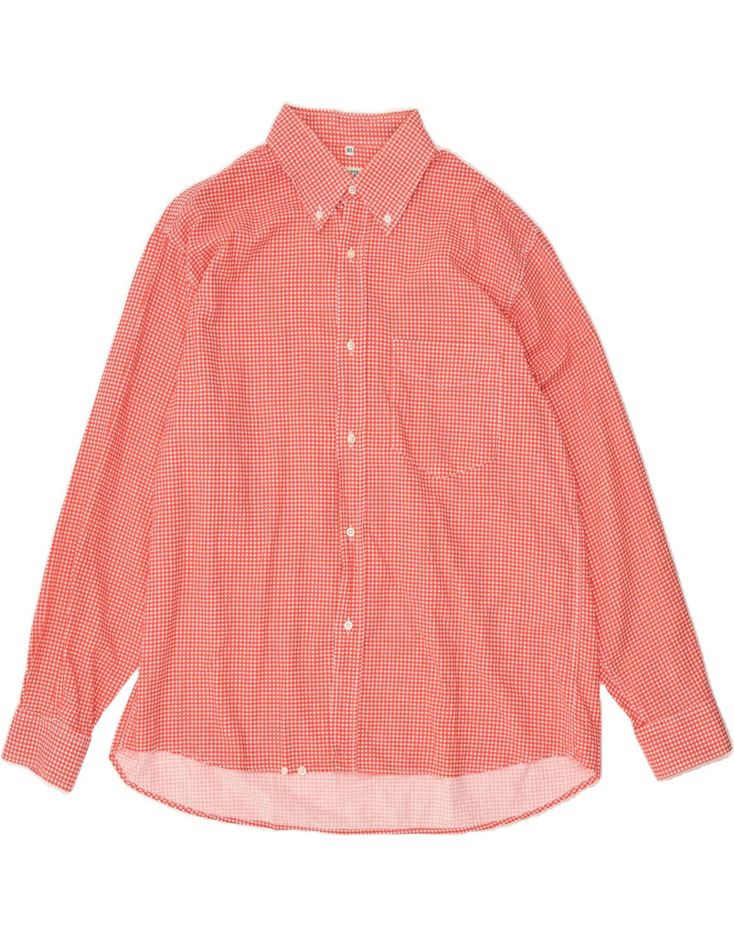 VINTAGE Mens Shirt XL Pink Gingham Cotton | Vintage Vintage | Thrift | Second-Hand Vintage | Used Clothing | Messina Hembry 