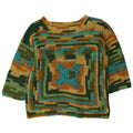 Vintage Womens Boat Neck Jumper Sweater UK 14 Medium Multicoloured