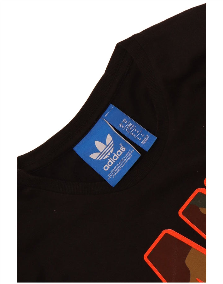 Adidas Mens Graphic T-Shirt Top Medium Black